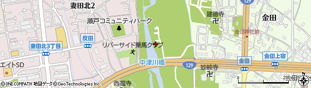 神奈川県厚木市妻田周辺の地図