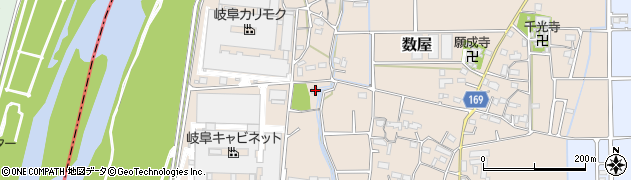 岐阜県本巣市数屋963周辺の地図