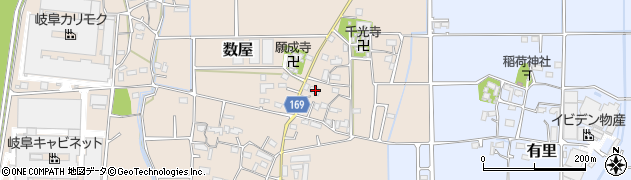 岐阜県本巣市数屋519周辺の地図