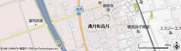 滋賀県長浜市高月町高月166周辺の地図