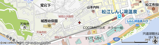 島根県松江市堂形町周辺の地図