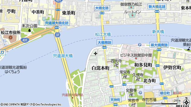 〒690-0062 島根県松江市魚町の地図