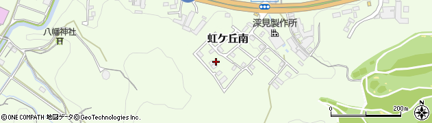 岐阜県関市虹ケ丘南周辺の地図