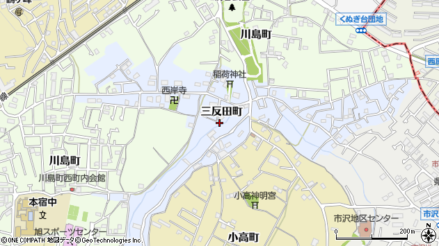 〒241-0013 神奈川県横浜市旭区三反田町の地図