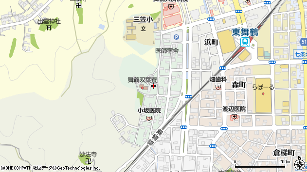 〒625-0060 京都府舞鶴市桃山町の地図