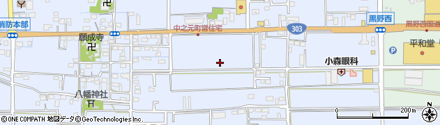 岐阜県大野町（揖斐郡）中之元周辺の地図