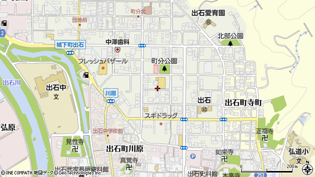 〒668-0221 兵庫県豊岡市出石町町分の地図