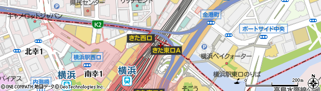 セブンイレブン京急ＳＴ横浜北口改札店周辺の地図