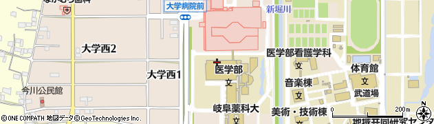 岐阜大学教育学部　心理教育相談室周辺の地図