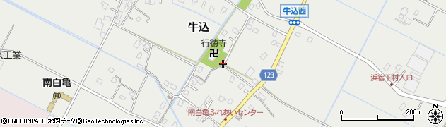 千葉県白子町（長生郡）牛込周辺の地図