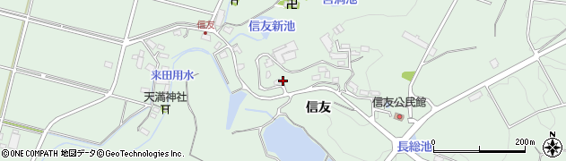 岐阜県美濃加茂市下米田町信友320周辺の地図