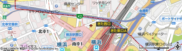 ソフトバンク横浜モアーズ周辺の地図