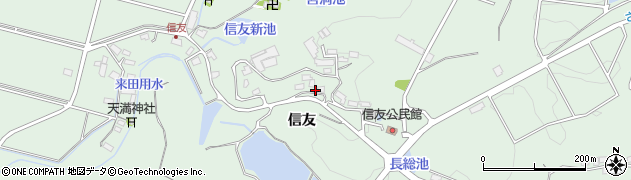 岐阜県美濃加茂市下米田町信友344周辺の地図