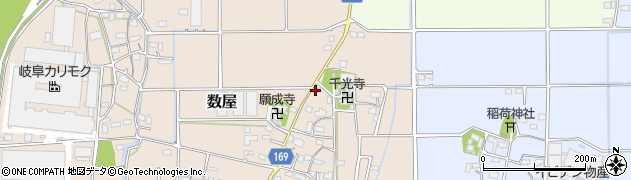 岐阜県本巣市数屋494周辺の地図