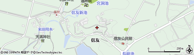 岐阜県美濃加茂市下米田町信友318周辺の地図