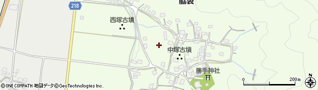 福井県若狭町（三方上中郡）脇袋周辺の地図