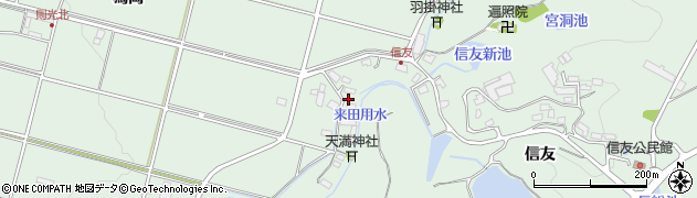 岐阜県美濃加茂市下米田町信友54周辺の地図