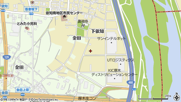 〒243-0806 神奈川県厚木市下依知の地図