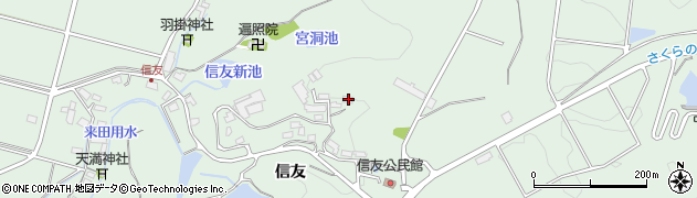 岐阜県美濃加茂市下米田町信友327周辺の地図