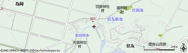 岐阜県美濃加茂市下米田町信友64周辺の地図