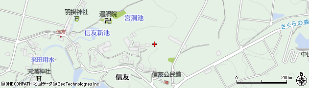 岐阜県美濃加茂市下米田町信友328周辺の地図