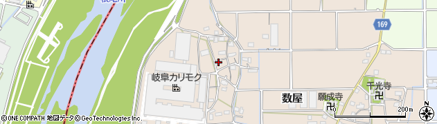 岐阜県本巣市数屋852周辺の地図