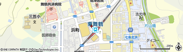 東舞鶴駅前周辺の地図