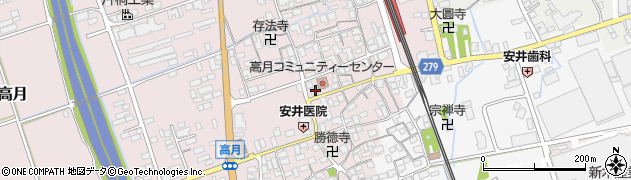 滋賀県長浜市高月町高月287周辺の地図