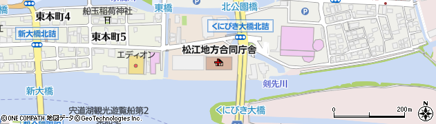 松江税務署周辺の地図