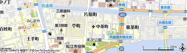 島根県松江市西茶町中茶町20周辺の地図