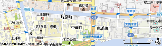 島根県松江市西茶町中茶町86周辺の地図