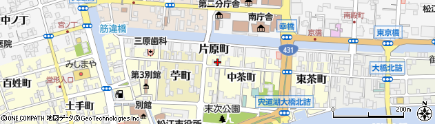 島根県松江市西茶町中茶町103周辺の地図