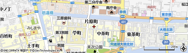 島根県松江市西茶町中茶町101周辺の地図