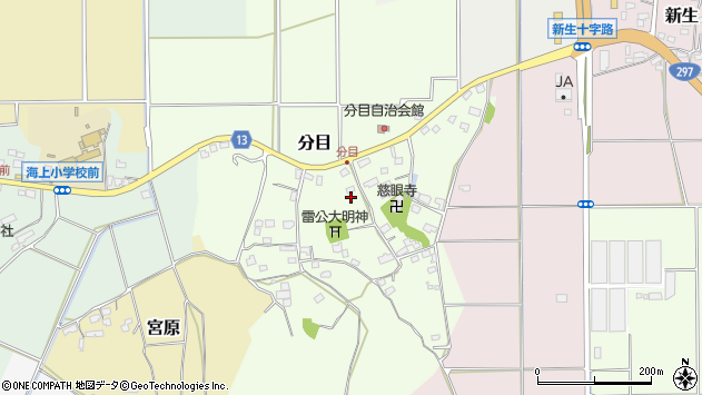 〒290-0259 千葉県市原市分目の地図