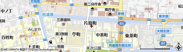島根県松江市西茶町中茶町104周辺の地図
