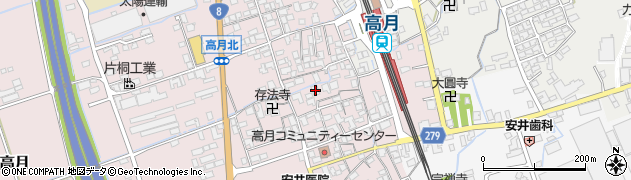 滋賀県長浜市高月町高月377周辺の地図