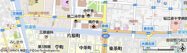 島根県庁　土木部用地対策課公共用地グループ周辺の地図