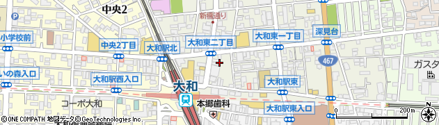 日高屋 大和中央通店周辺の地図