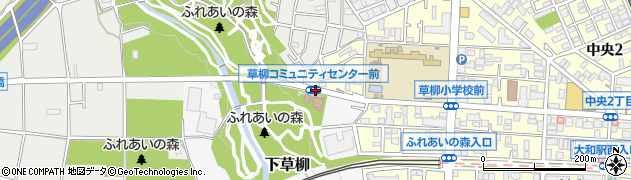 草柳コミュニティセンター前周辺の地図