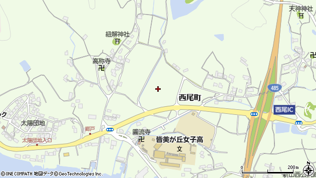 〒690-0835 島根県松江市西尾町の地図