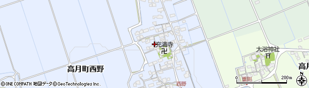 滋賀県長浜市高月町西野周辺の地図