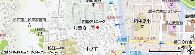 松江城西郵便局周辺の地図