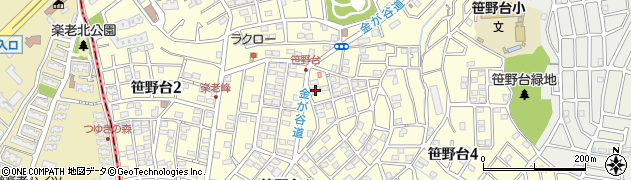 笹野台内科周辺の地図