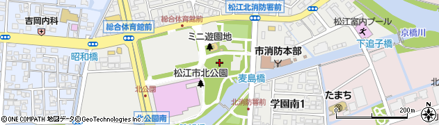 島根県松江市学園南周辺の地図