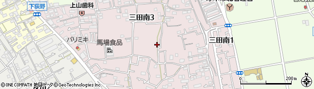 神奈川県厚木市三田南周辺の地図