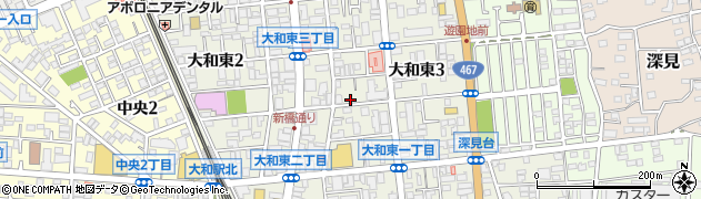 神奈川県大和市大和東周辺の地図