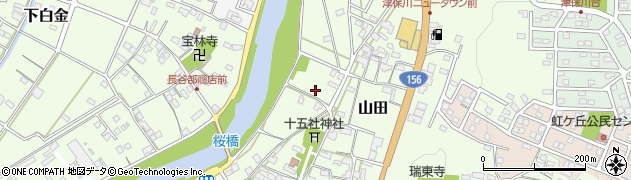 岐阜県関市山田周辺の地図