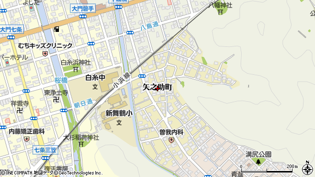 〒625-0040 京都府舞鶴市矢之助町の地図