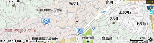 神奈川県横浜市神奈川区松ケ丘85周辺の地図