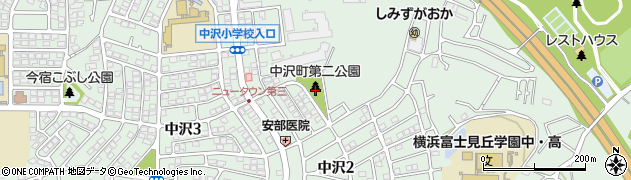 中沢町第二公園周辺の地図